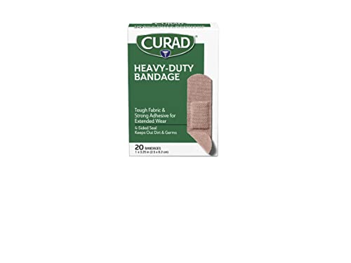 CURAD Extreme Hold Heavy Duty Bandages, 1" x 3 1/4", Ideal for