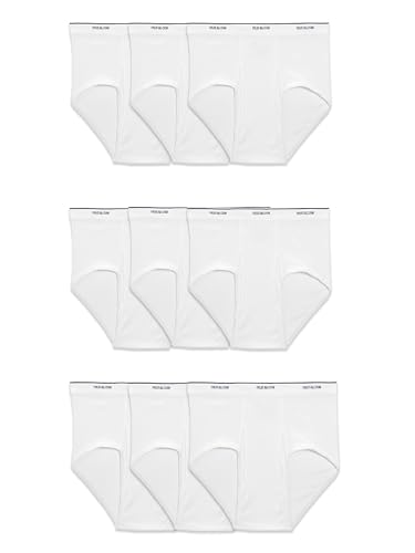 Fruit of the Loom mens Tag-free Cotton Briefs, 9 Pack - White,