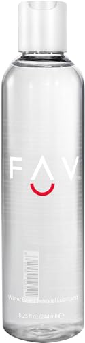 FAV Water Based Luxury Personal Lubricant, Natural Feeling Lube for Women Men and Couples, Toy Friendly, Condom Safe, 8.25 Fl Oz