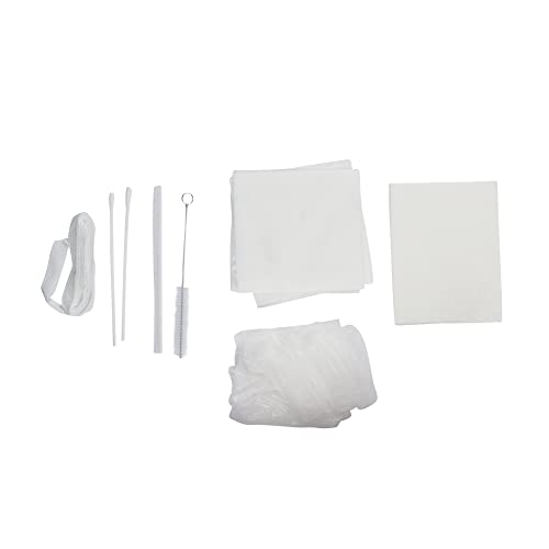 Dynarex 35001 Tracheostomy Care Kit, Three Compartment Tray with Vinyl Gooves, Pack