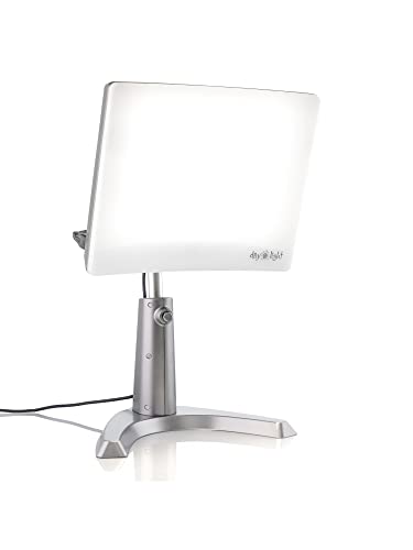Carex Day-Light Classic Plus Sunlight Therapy Lamp - 10000 LUX Therapy Lamp at 12 Inches, LED Bright White Light with Adjustable Height and Brightness Levels for Mood, White