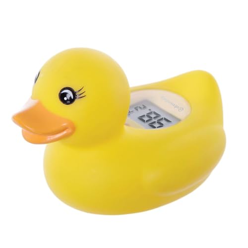 Dreambaby Baby Bath Thermometer - Duck Water Thermometer for Bathtub | Instant Digital Water & Room Temperature - Fun Floating Duck Toy - Helps Monitor Bath Water Temperature