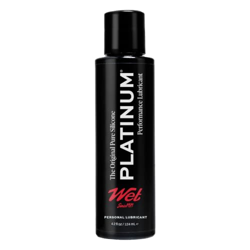 Wet Platinum Silicone Lube, Ultra Smooth, Long Lasting Glide - 4.2 Fl Oz | Super Slick, Hypoallergenic, Waterproof Formula, Vaginal & Anal Use, Premium Lube for Men, Women & Couples
