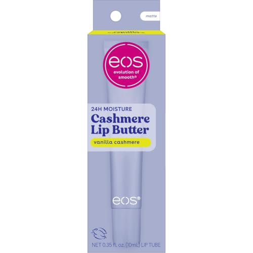 eos Vanilla Cashmere Plumping Peptides & Shea Butter Lip Butter, 0.35 fl