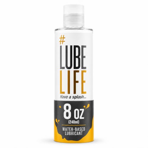 LUBELIFE Water Based Lube, Personal Lubricant Men Women, Toy Safe, 8 fl