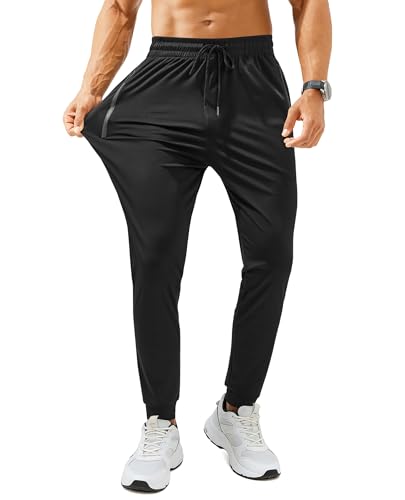 FOGFIRE Mens Sweatpants with Zipper Pockets Lightweight Athletic Joggers for Workout Running