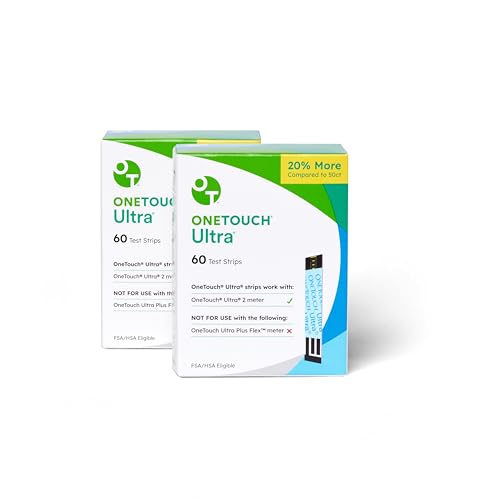 OneTouch Ultra Test Strips for Blood Glucose Monitoring, 120 Count | Fast