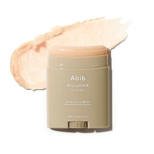 Abib Airy Sunstick Protection Bar SPF50+ Broad Spectrum, Semi-Matte Sunscreen Stick for