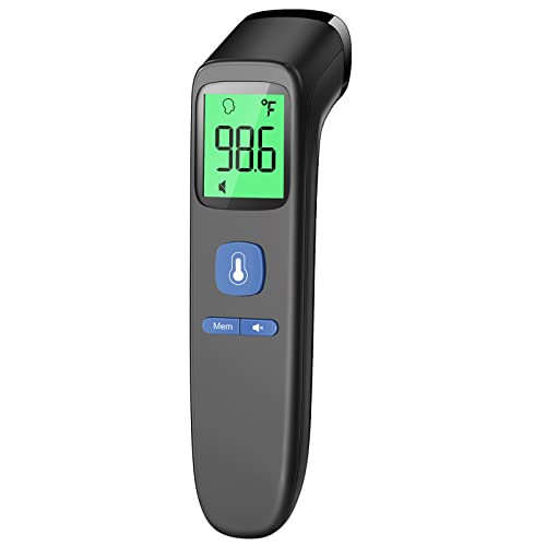 No-Touch Thermometer for Adults, Kids, Babies, 1-Sec Fast Accurate (Black) | Fever