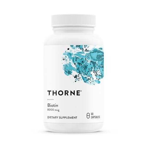THORNE Biotin, 8 mg Vitamin B7 Supplement, 60 Capsules | Supports Healthy