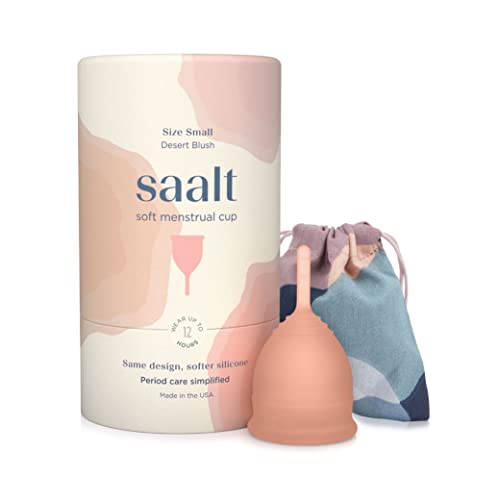 Saalt Soft Menstrual Cup, Reusable Period Cup with Carry Bag | Comfortable