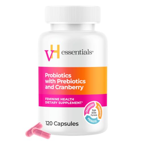 vH essentials Probiotics for Women with Prebiotics and Cranberry, 120 Ct |