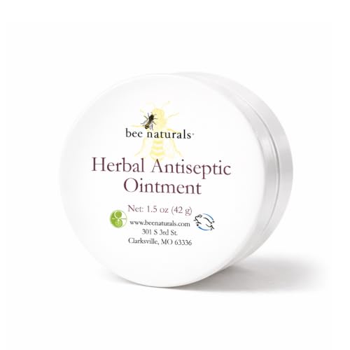 Herbal Antiseptic Ointment - Calendula, Arnica & Comfrey Oil for Minor Cuts & Scratches - Antibiotic-Free- Healing- good for cuts,scrapes, bruises, bites - Bee Naturals