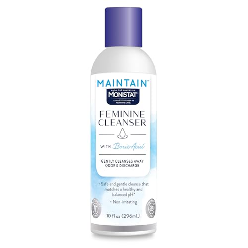 Maintain by Monistat Boric Acid Feminine Wash, Fragrance-Free, 10 Fl Oz |