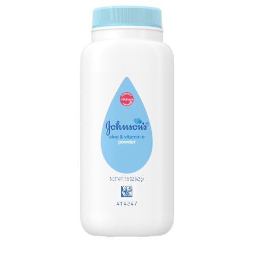 Johnson's Baby Naturally Derived Cornstarch Baby Powder, 1.5 oz | Hypoallergenic, No Added Parabens & Dyes for Gentle Baby Skin Care