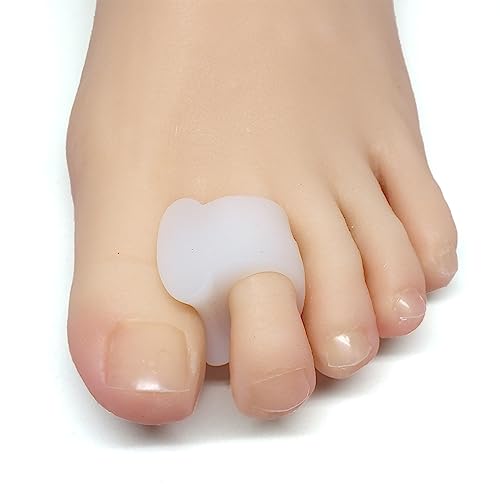 ZenToes Gel Toe Spacers for Bunions & Overlapping Toes, 4 Count | Gel toe separators for women & men. Big toe alignment, crooked toes. Fits sneakers, sandals & heels. Washable