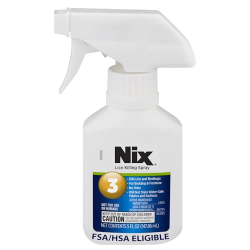 Nix Lice & Bed Bug Spray for Home Use, Kills Lice on
