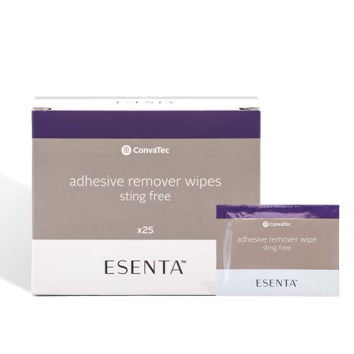 ConvaTec ESENTA Adhesive Remover Wipes for Around Stomas and Wounds, 25ct Box (Pack of 1)