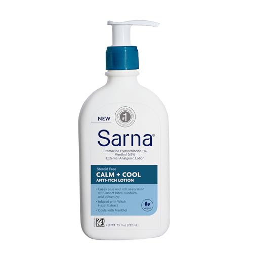 Sarna Calm and Cool Anti-Itch Lotion, 1% Pramoxine Hydrochloride, 7.5oz | Calming