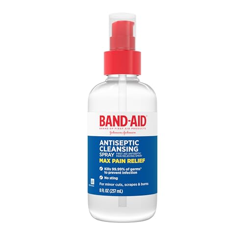 BAND-AID Brand Antiseptic Cleansing Spray, 8 Fl. Oz | Antimicrobial First Aid