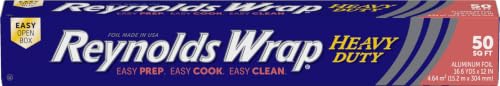 Reynolds Wrap Heavy Duty Aluminum Foil Roll, 12 Inch Wide, 50sq ft