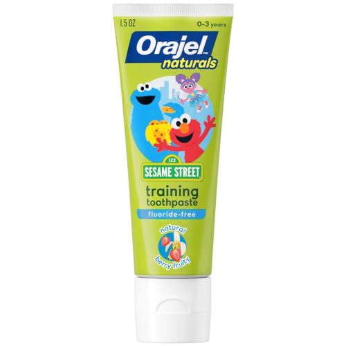 Orajel Naturals Sesame Street Kids Fluoride-Free Toothpaste, Berry, 1.5 Oz | Training