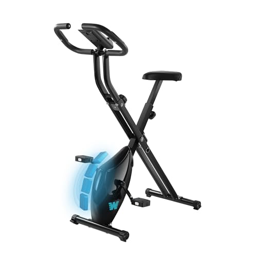 BARWING Foldable Exercise Bike with Magnetic Resistance for Home | 3 IN 1 Stationary Bike with 16 Resistance Levels and 330 lb Capacity for Low-Impact Home Cardio Workouts