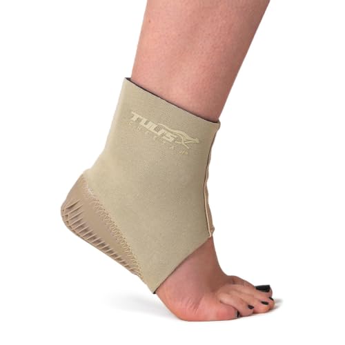Tuli's Cheetah Gen2, Heel Cup for Sever’s Disease & Heel Pain, Large | Heel Cup w/ Compression Sleeve & Barefoot Protection for Gymnasts and Dancers