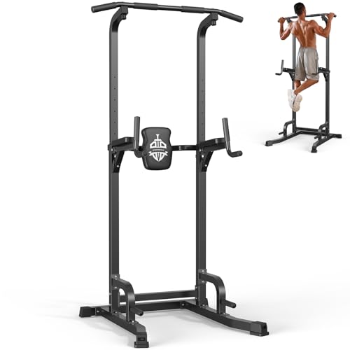 SPORTSROYALS Power Tower, Multi-Function Pull up Bar Dip Station with Upgraded Adjustable