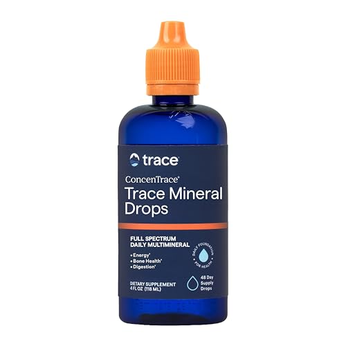Trace Minerals ConcenTrace Mineral Drops, 70+ Ionic Minerals, 48 Servings | Sourced
