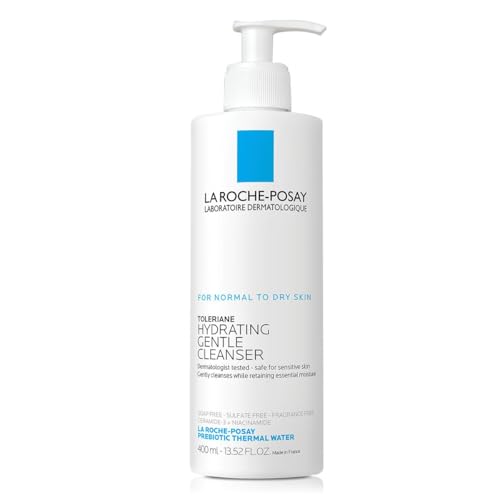 La Roche-Posay Toleriane Hydrating Gentle Facial Cleanser, 13.52oz | Face cleanser with