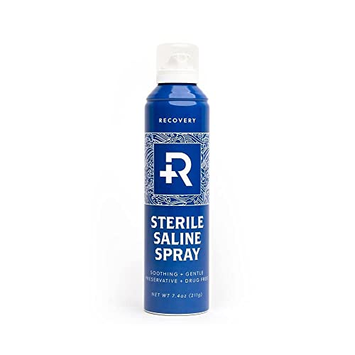 Recovery Aftercare, Piercing Aftercare Saline Spray | Natural Cleaner, 7.4 oz Can