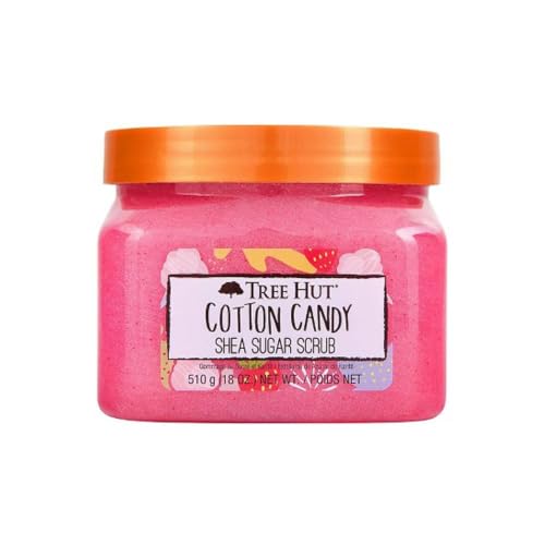 Tree Hut Cotton Candy Body Scrub, Exfoliating Sugar Scrub, Vegan, 18 Oz