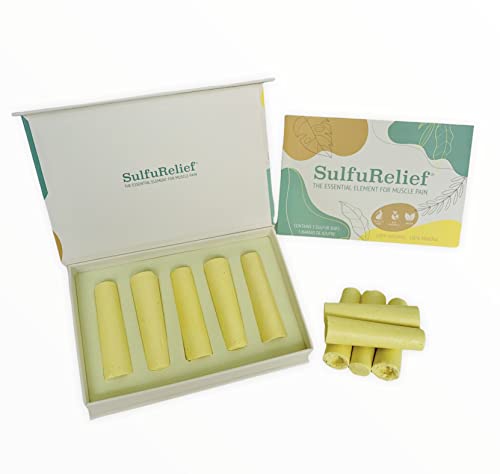 SulfuRelief - Sulfur Bars for Pain - Azufre en Barra- Sulphur Rods