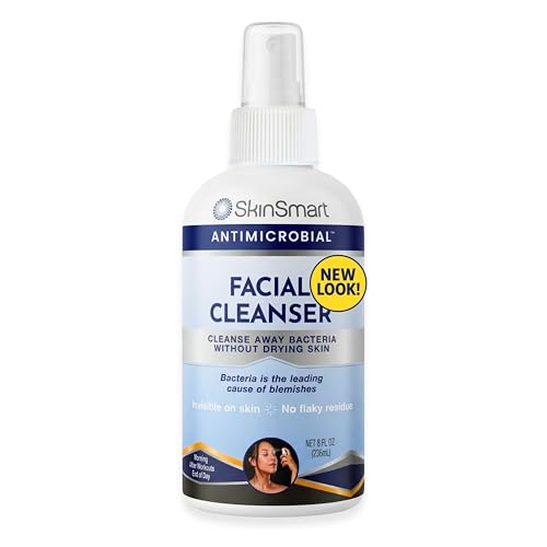 SkinSmart Antimicrobial Facial Cleanser for Breakouts and Blemishes, 8 oz | Hypochlorous