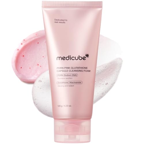 medicube Facial Cleanser PDRN Pink Glutathione Capsule Foam Cleanser | Daily Facial