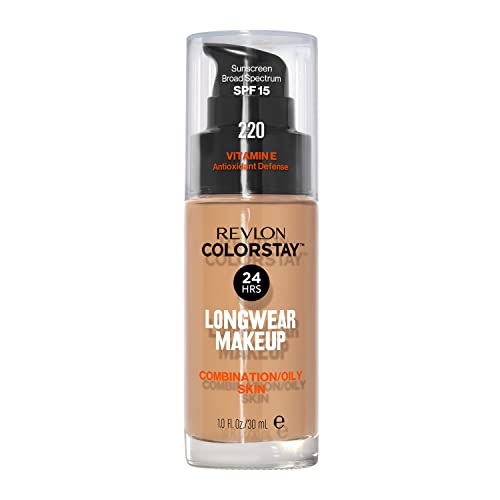 Revlon Colorstay Longwear Makeup Combo/Oily, 220 Natural Beige, 1 fl oz |