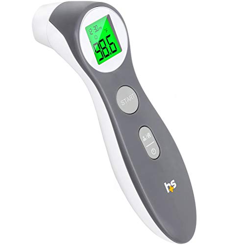 HealthSmart Digital Thermometer for Adults and Children, Forehead Infrared Temperature Gun to