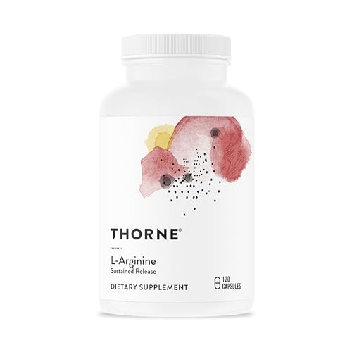 THORNE L-Arginine, Sustained Release Formula, 120 Capsules | Supports Heart Health, Nitric