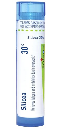 Boiron Silicea 30C Homeopathic Medicine for Fatigue - 80 Pellets | Single-medicine homeopathic pellets for Fatigue. Size: 80 Pellets.