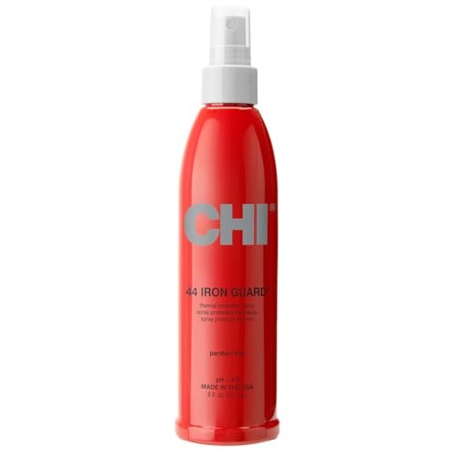 CHI 44 Iron Guard Thermal Protection Spray for Hair, 8 Oz | Heat Damage Shield with Ceramic Minerals, Lightweight Styling Spray, Frizz Control & Shine Enhancer