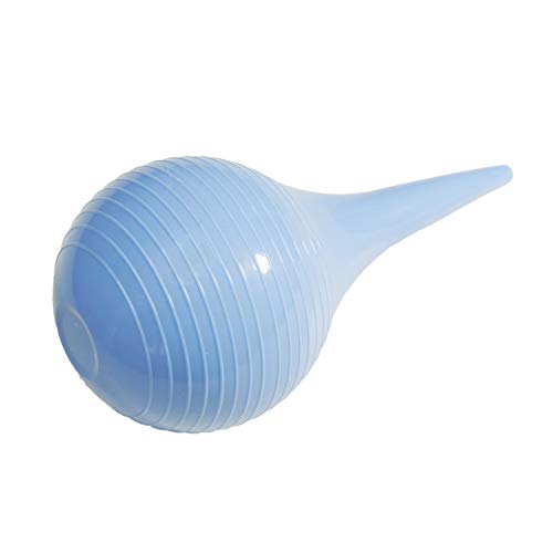 (90ml)Rubber Suction Ear Syringe, Hand Bulb Syringe Ear Washing Squeeze Bulb- Blue