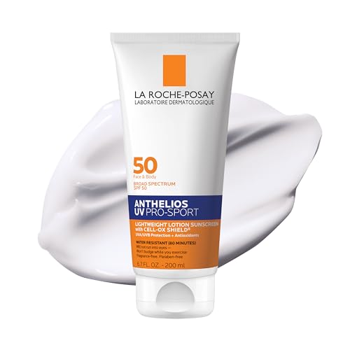 La Roche-Posay Anthelios UV Pro-Sport Sunscreen SPF for Face & Body | Water resistant (80 minutes) face & body sunscreen with a lightweight, non-greasy, non-drip formula for active use.