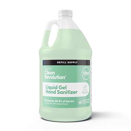 Clean Revolution Liquid Gel Hand Sanitizer, 128 Fl. Oz Refill Supply Container|