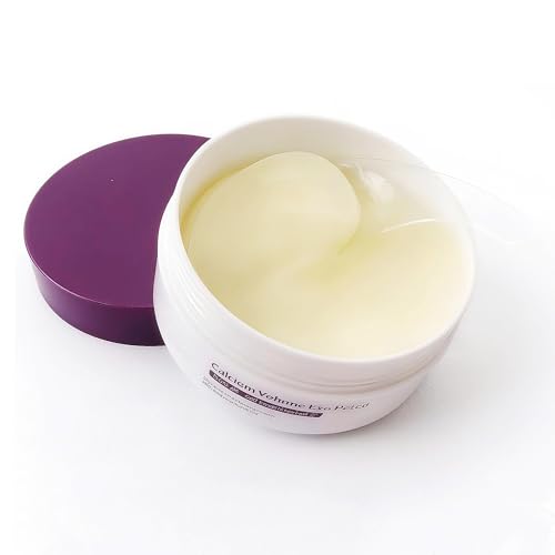 Reepic Cosmer Calcium Volume Eye Patches, 30 Pairs Korean Hydrogel Under Eye Masks, Dark Circle and Puffy Eyes Treatment, Hydrating Anti-Wrinkle Skincare
