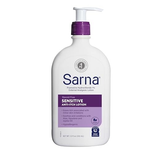 Sarna Anti-Itch Lotion For Sensitive Skin, 1% Pramoxine Hydrochloride, 12oz | Anti-itch