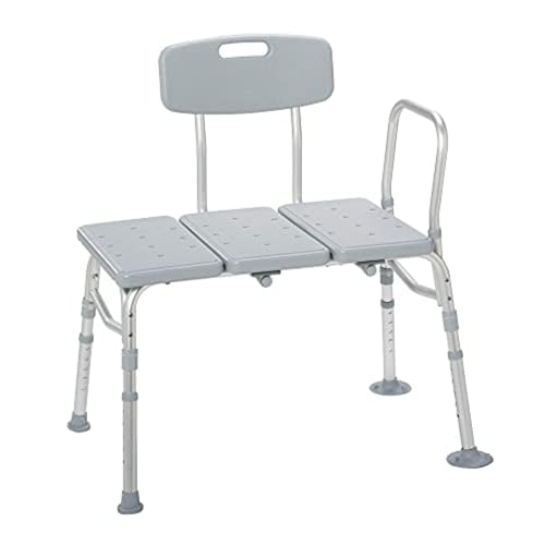 Drive Medical Tub Transfer Bench for Bathtub, Height Adjustable | Aluminum Tub