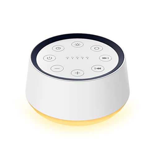 Brown Noise Sound Machine with 30 Soothing Sounds 12 Colors Night Light