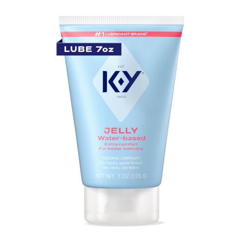 K-Y Jelly Personal Lubricant, Water Based Lube for Sex, 7 FL OZ | No Hormones, Parabens, Sulfates or Artificial Colorants, Non-Greasy Formula, Compatible with Latex & Polyisoprene Condoms