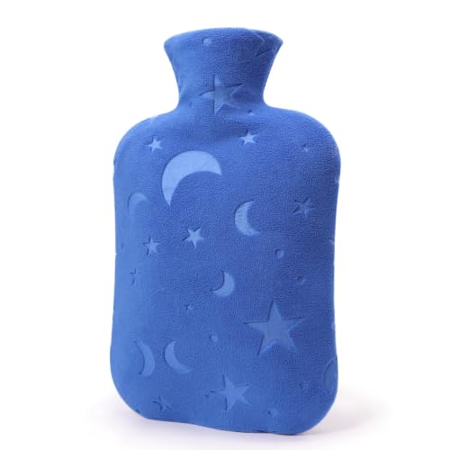 DICEVER Hot Water Bottle with Soft Cover, 2L Hot Water Bag for